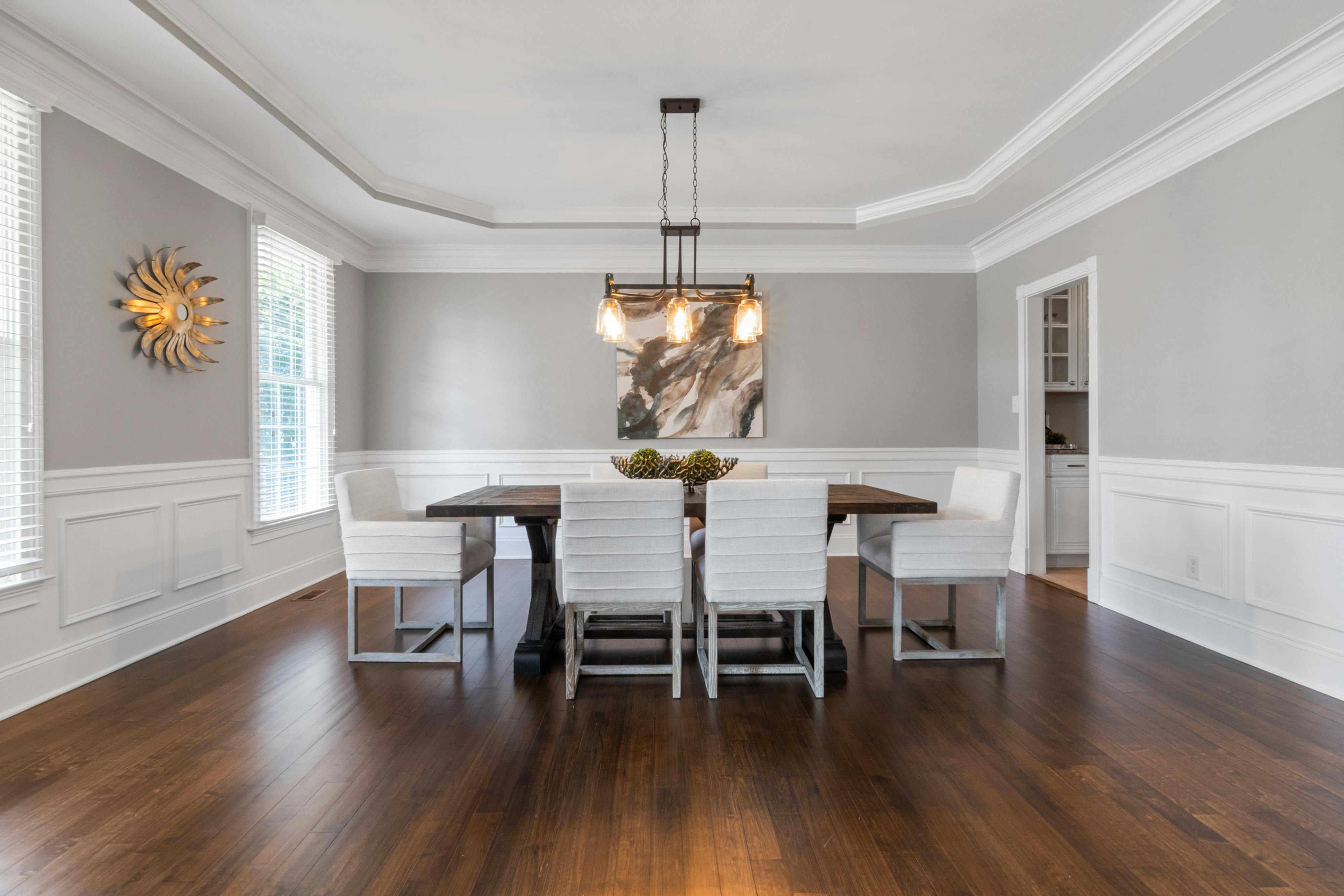 dining room with hardwood floor
